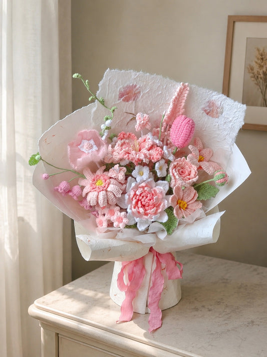 Crochet Roses Gerbera Daisies Style Bouquet