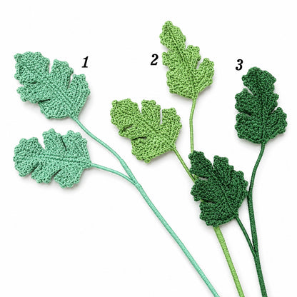 Handmade Crochet Canna Lily Leaf Stems