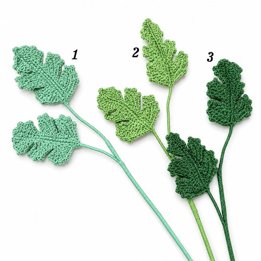 Handmade Crochet Canna Lily Leaf Stems