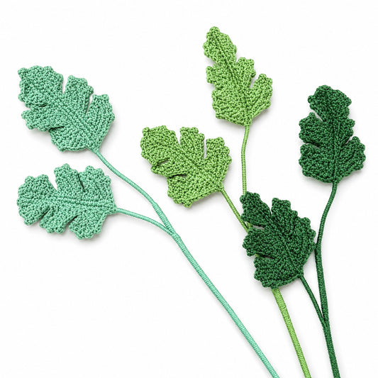 Handmade Crochet Canna Lily Leaf Stems