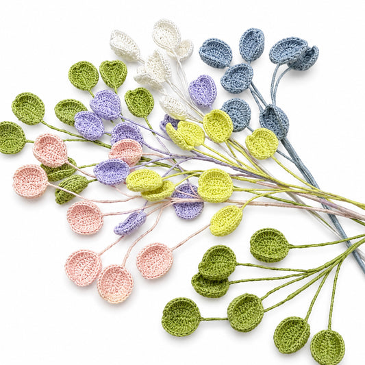 Handmade Crochet Apple Leaf Stems