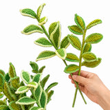 Handmade Crochet Variegated Boxwood Stems