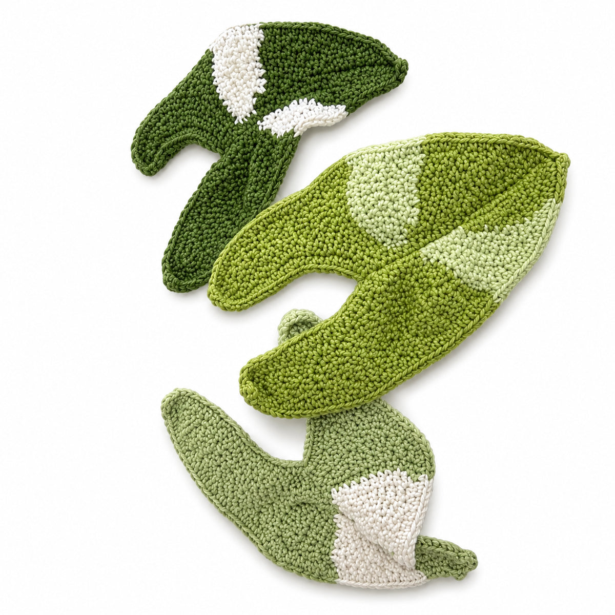 Handmade Crochet Elephant Ear Leaf Stems