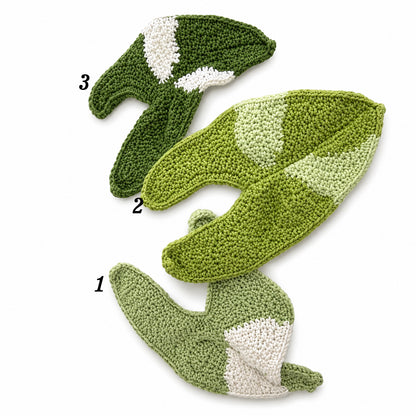 Handmade Crochet Elephant Ear Leaf Stems