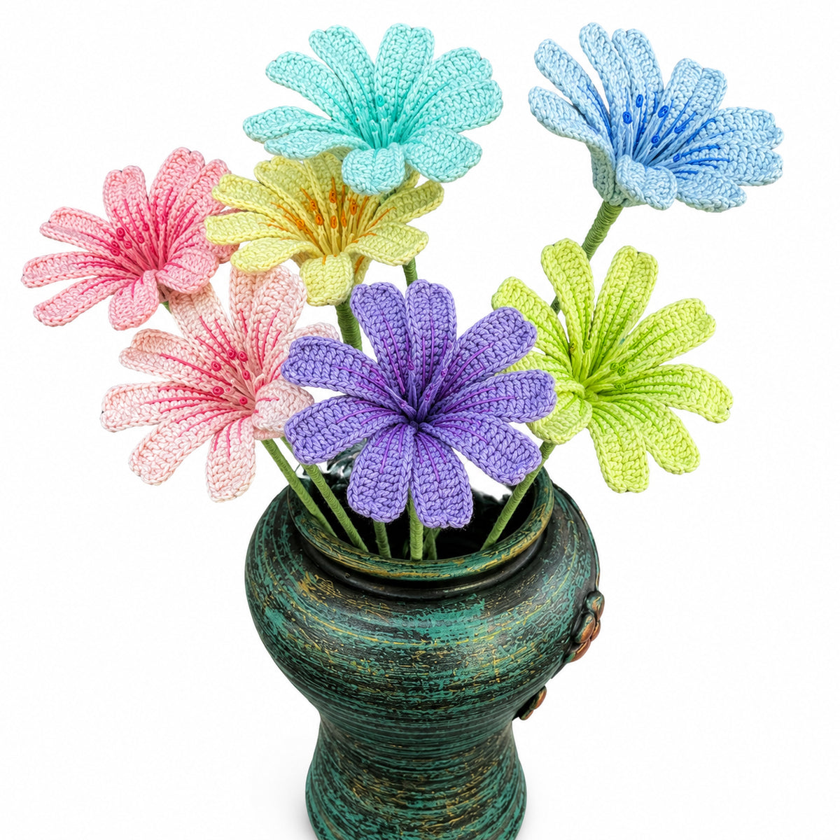 Handmade Crochet Lewisia Flower Stems