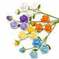 Handmade Crochet Colorful Mini Rose Stems