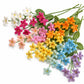 Handmade Crochet Orange Jasmine Flower Stems