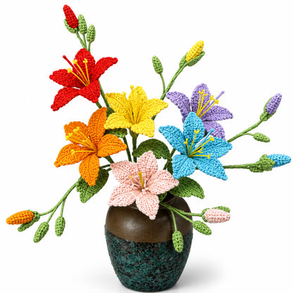 Handmade Crochet Bauhinia Flower Arrangement