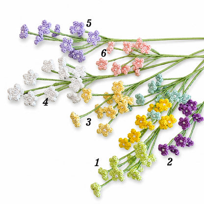 Handmade Crochet Baby’s Breath Flower Stems