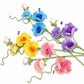 Handmade Crochet Sweet Pea Flower Stems