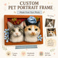 Custom Pet Portrait Felt Frame