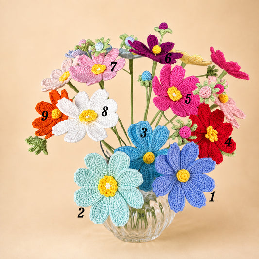 Handmade Crochet Cosmos Bud