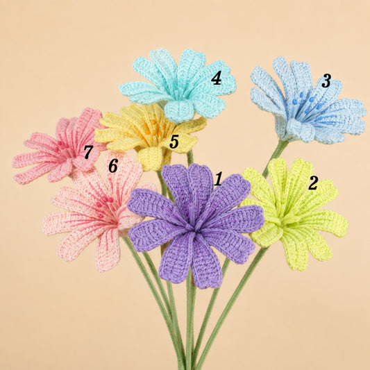 Handmade Crochet Lewisia Flower