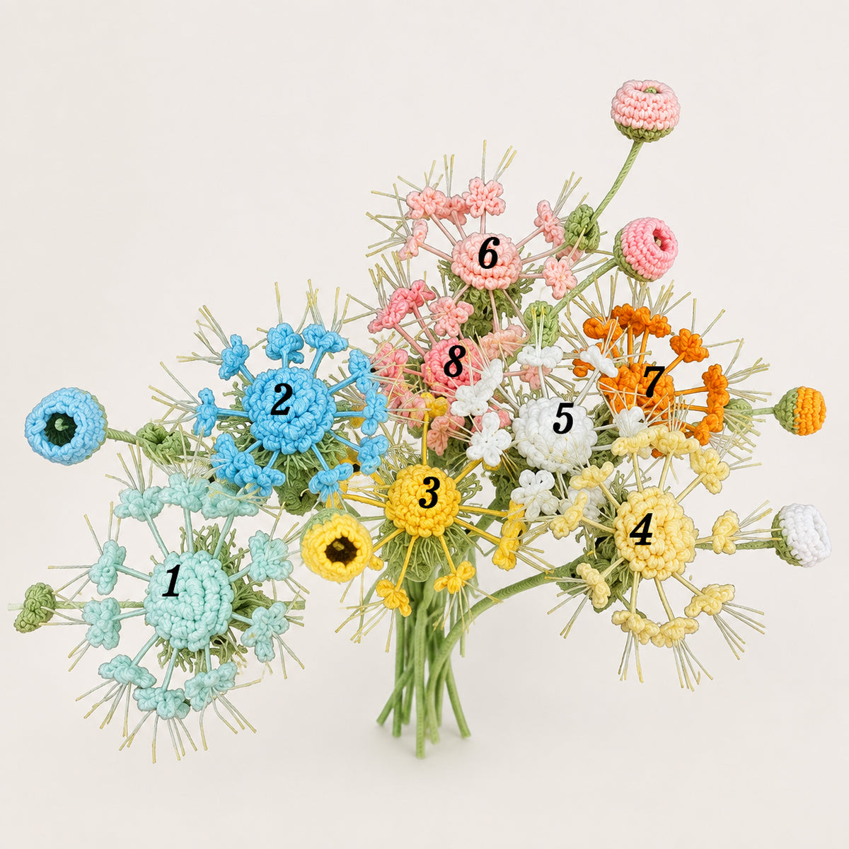 Handmade Crochet Berry Flower