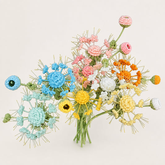 Handmade Crochet Berry Flower