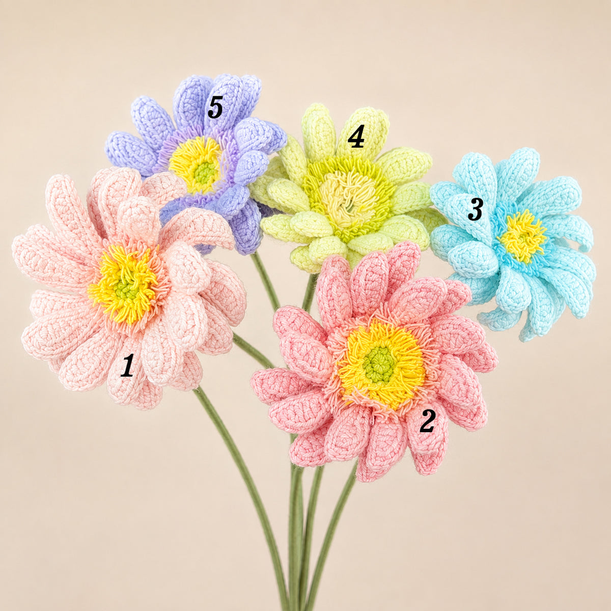 Handmade Crochet Gerbera Flower