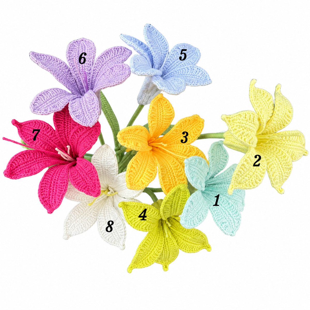 Handmade Crochet Alstroemeria Flower