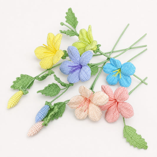 Handmade Crochet Trumpet Flower