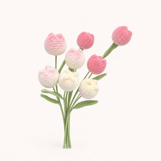 Handmade Crochet Mohair Tulip
