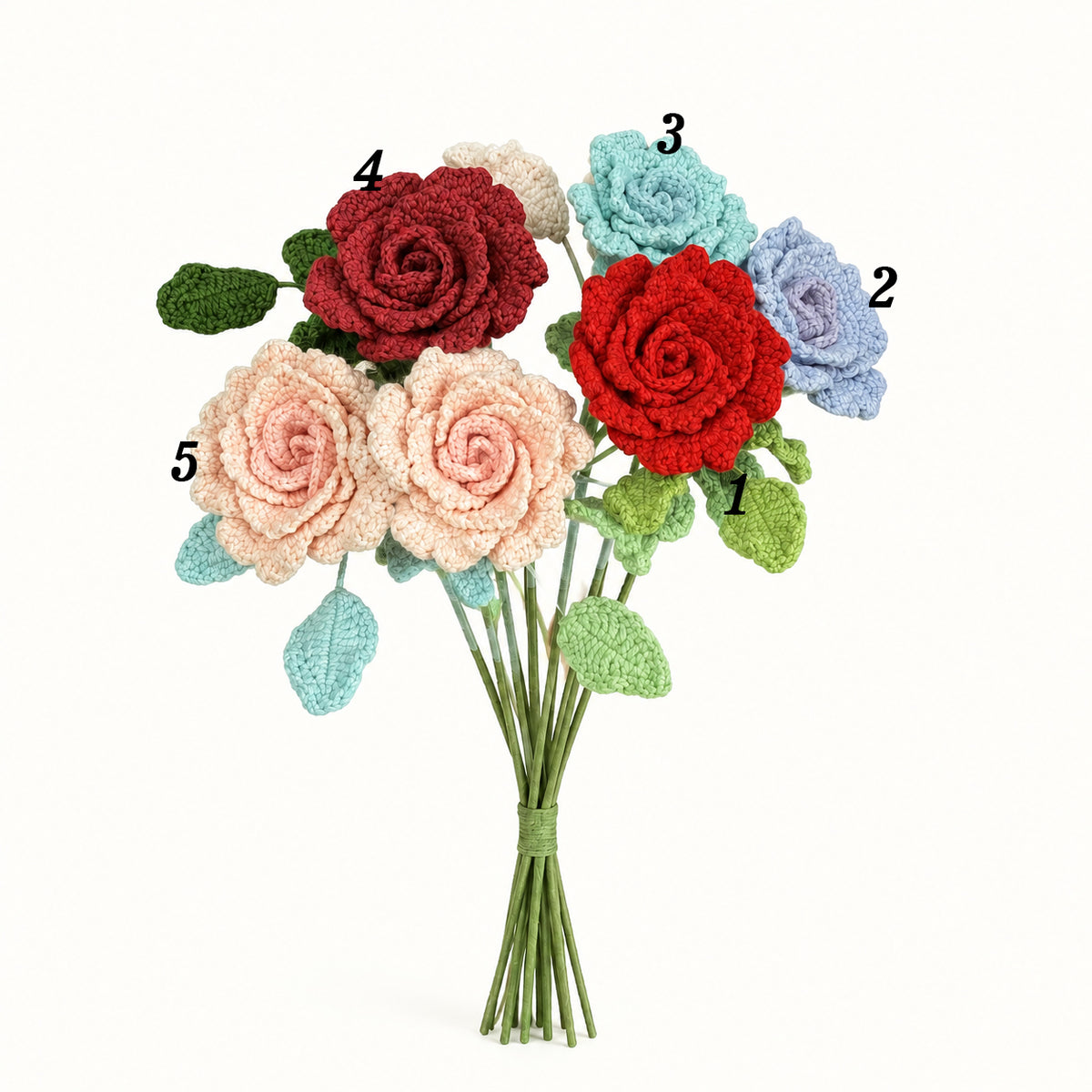 Handmade Colorful Artificial Yarn Flowers