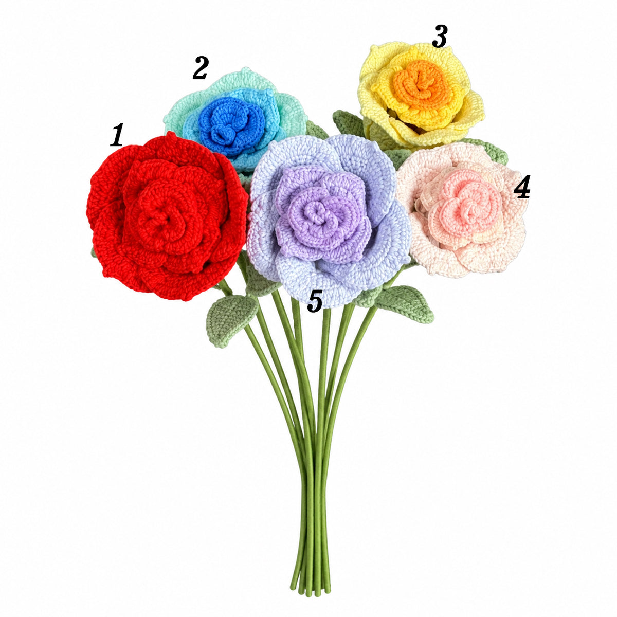 Handmade Crochet Rose Flower