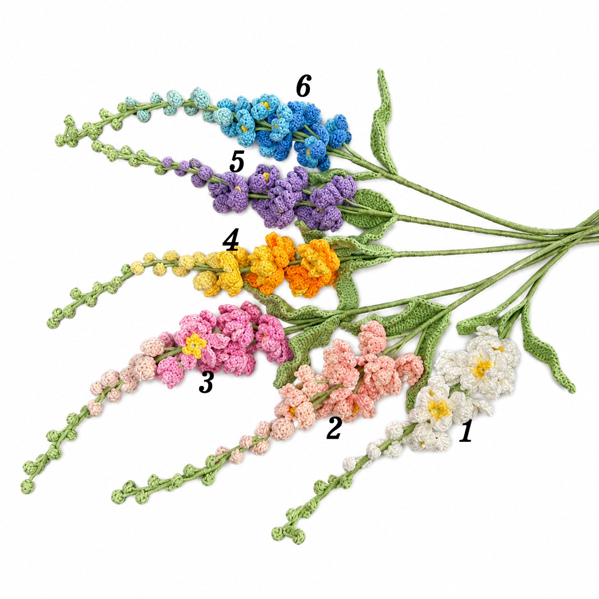 Handmade Crochet Delphinium Flower
