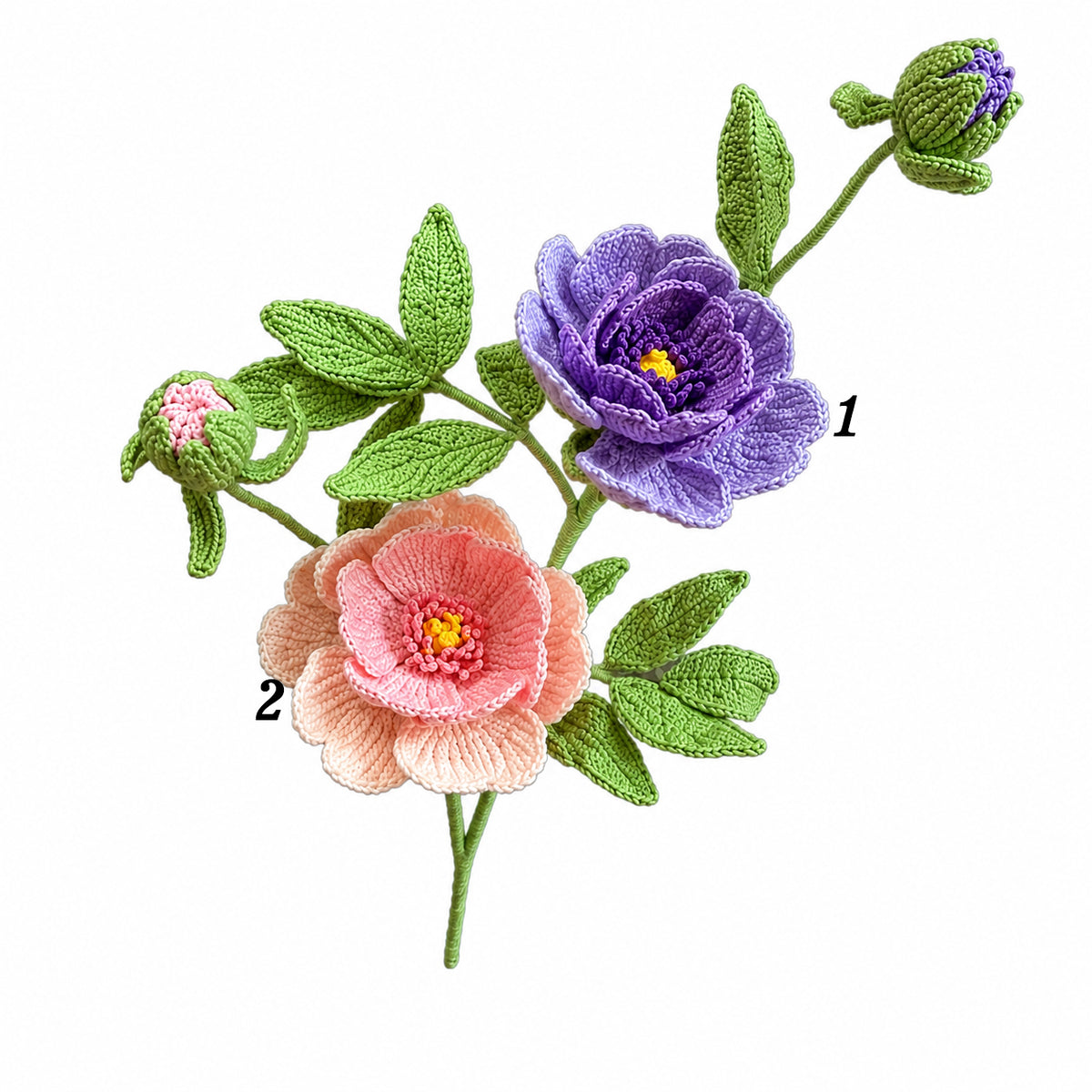 Handmade Crochet Peony Flower