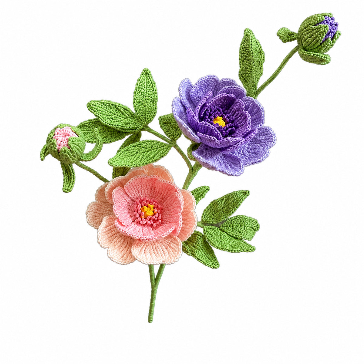 Handmade Crochet Peony Flower