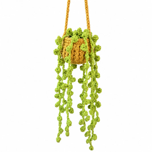 Handmade Crochet Garden Hanging Basket
