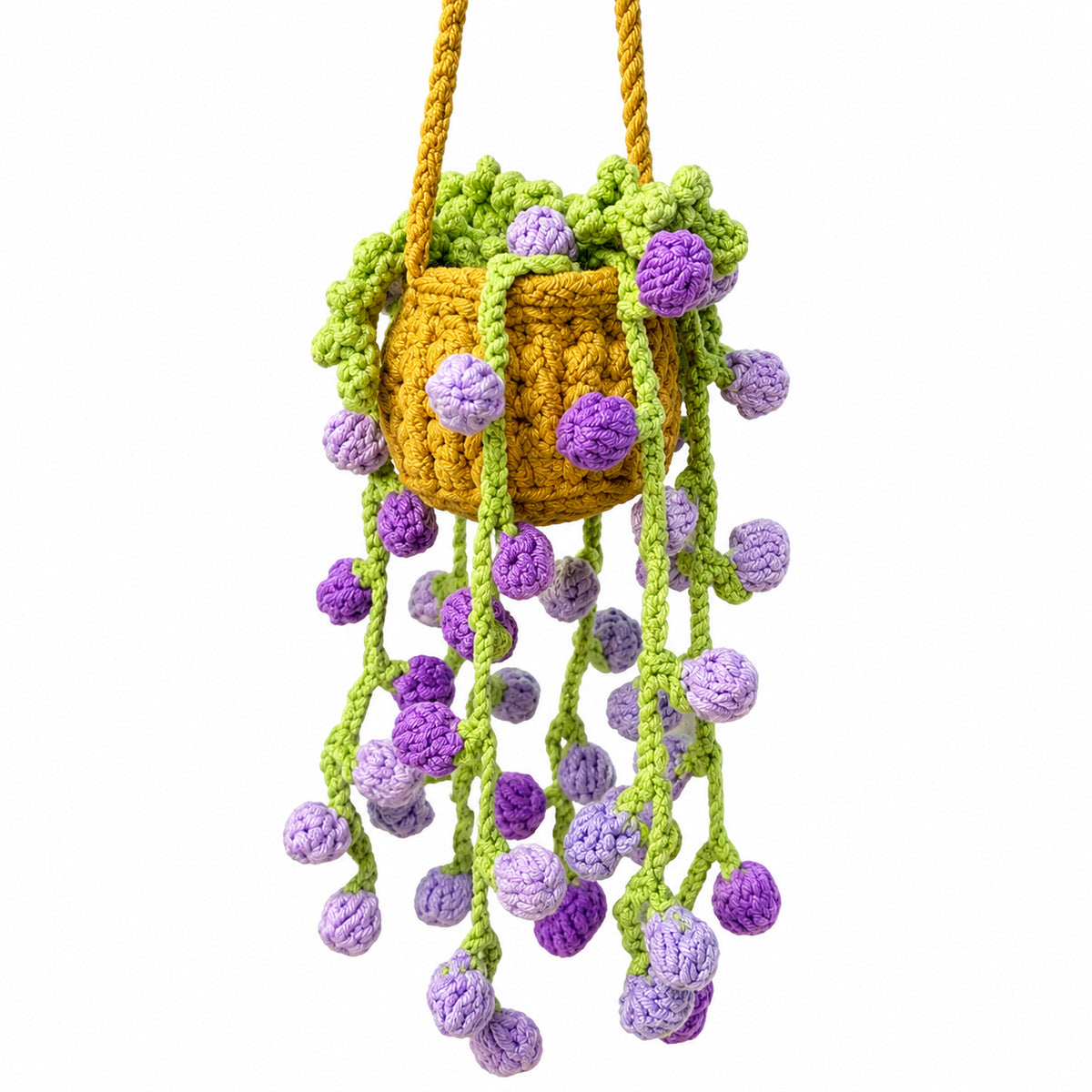 Handmade Crochet Garden Hanging Basket