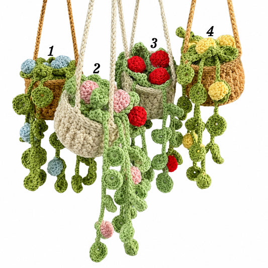 Handmade Crochet Mini Rose Basket