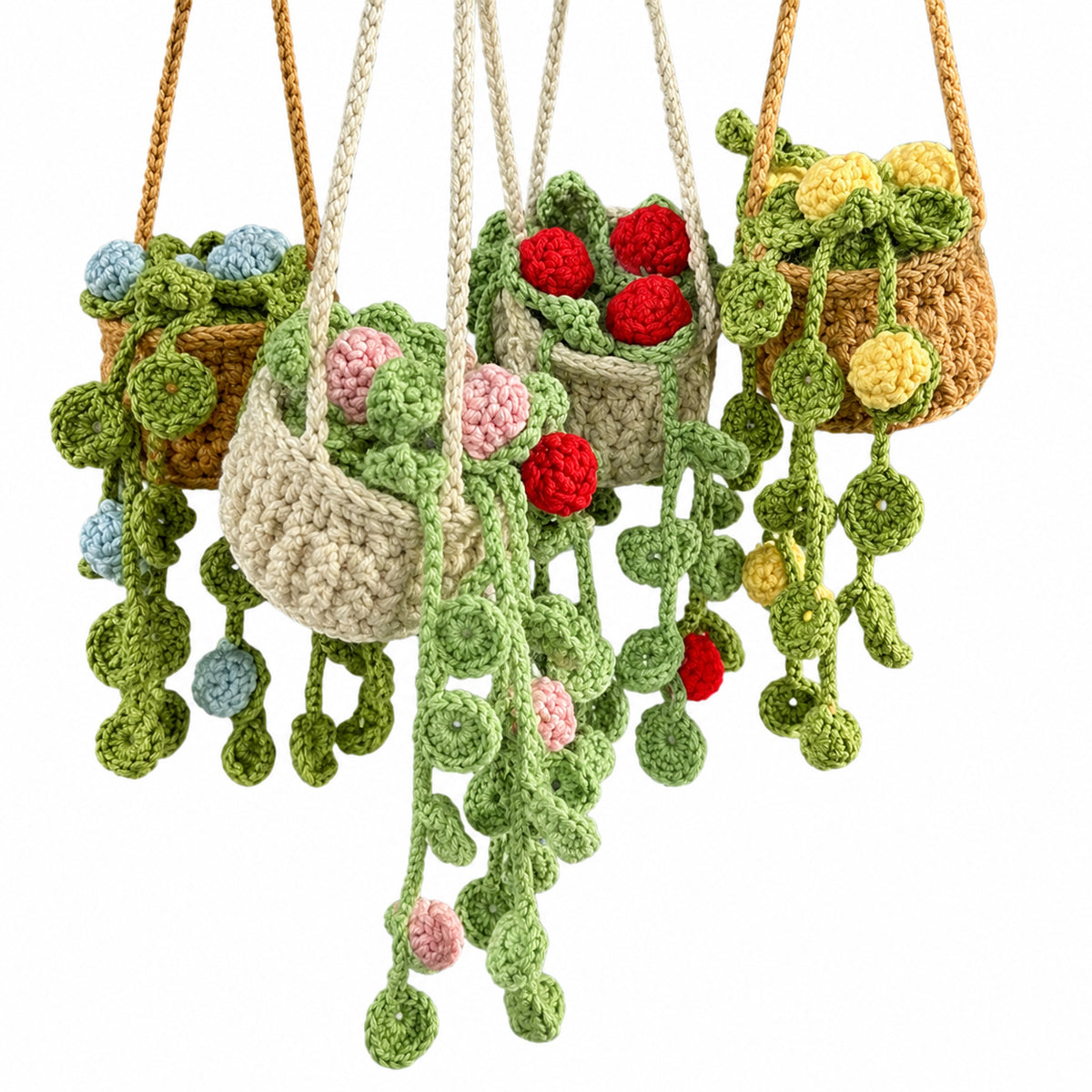 Handmade Crochet Mini Rose Basket