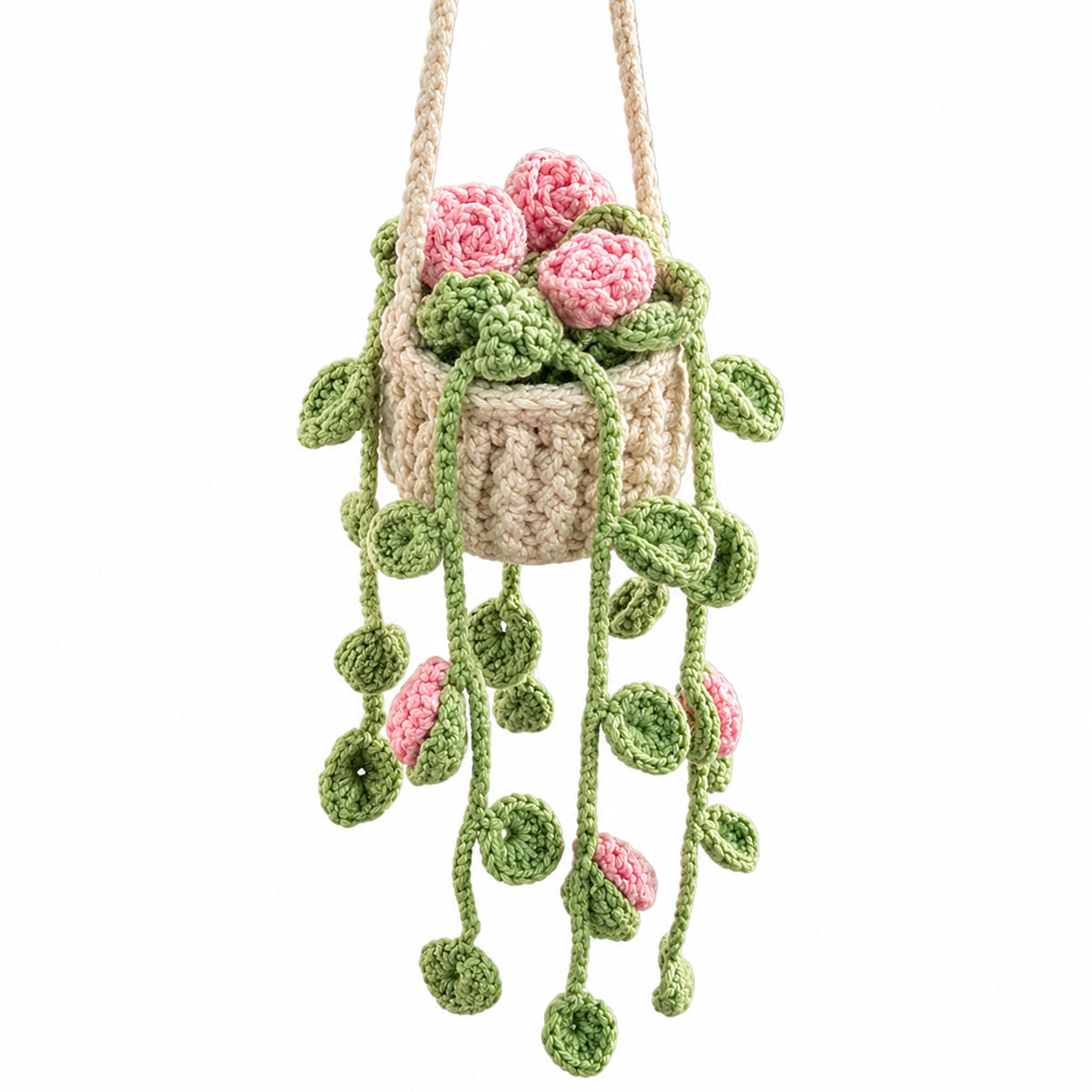 Handmade Crochet Mini Rose Basket