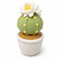 Handmade Crochet Flowering Cactus Potted Plant