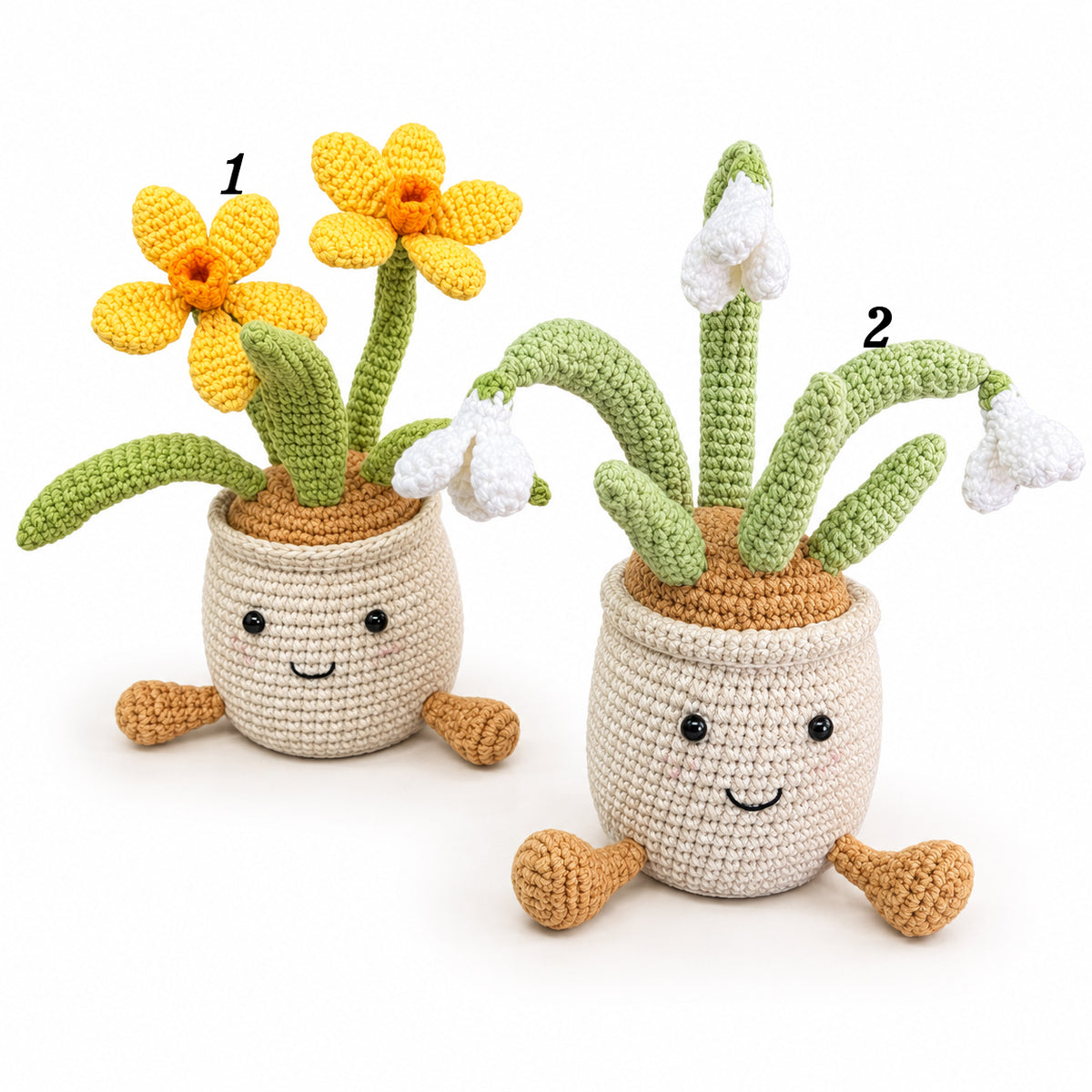 Handmade Crochet Sitting Flower Pot