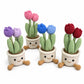Handmade Crochet Sitting Tulip Pot