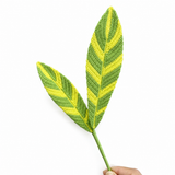 Handmade Crochet Variegated Shell Ginger Leaf Stem