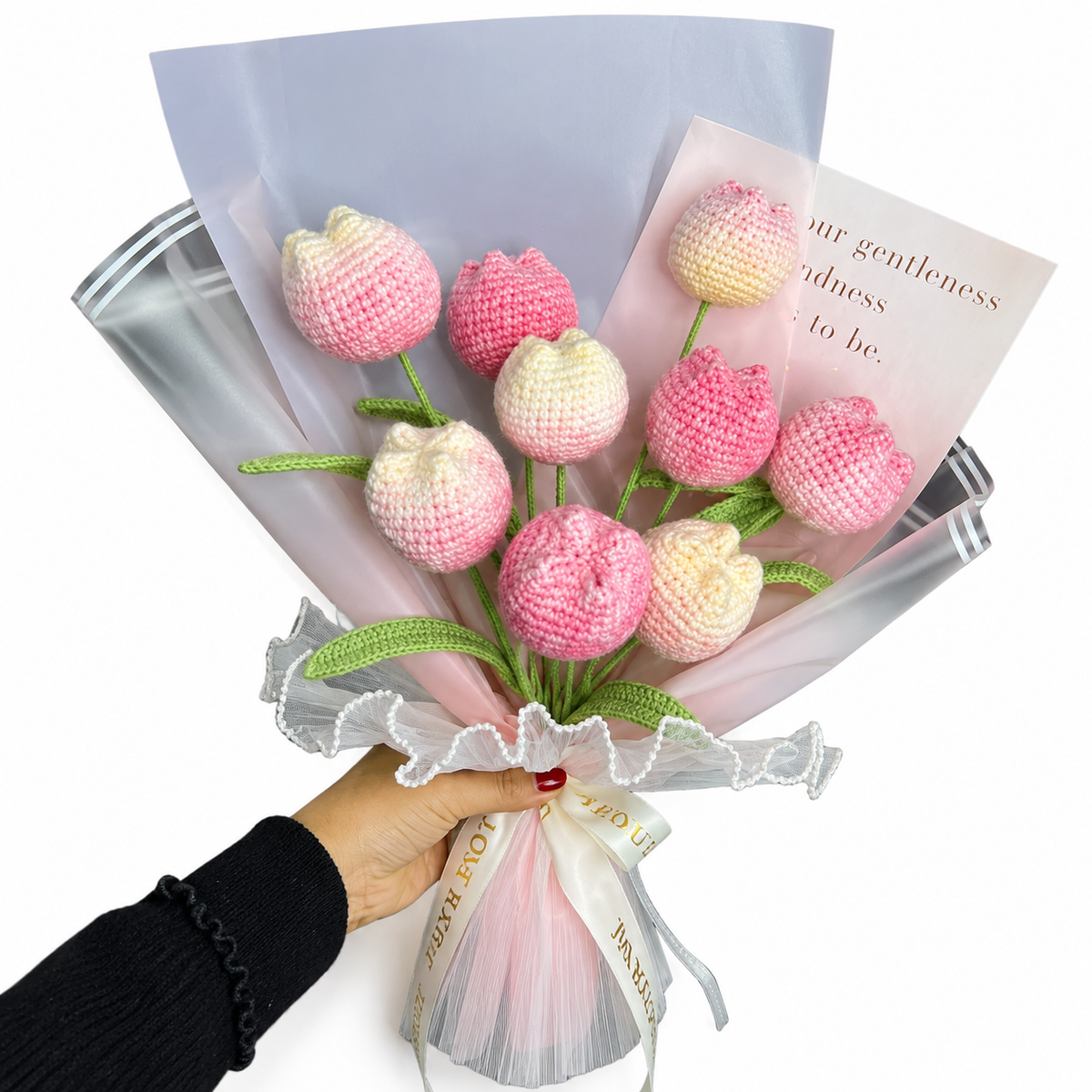 Handmade Crochet Mohair Tulip Bouquet