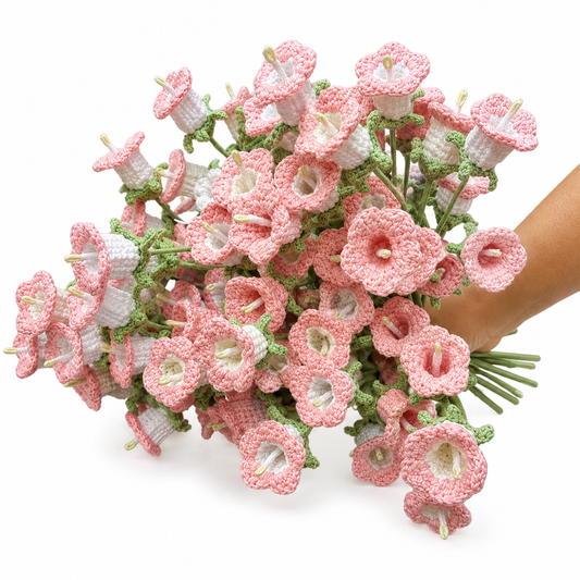 Handmade Crochet Bellflower Stems