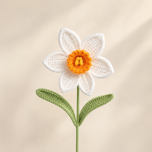 Handmade Crochet Narcissus Flower