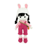 Crochet Bunny Girl Doll, Handmade Amigurumi Plush Toy for Kids Gift