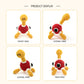 Handmade Crochet Red Shell Monster - Amigurumi Dinosaur Baby Toy
