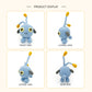 Handmade Crochet Blue Alien Plush Toy