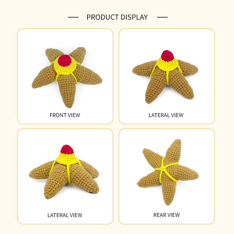 Handmade Crochet Starfish Plush Toy