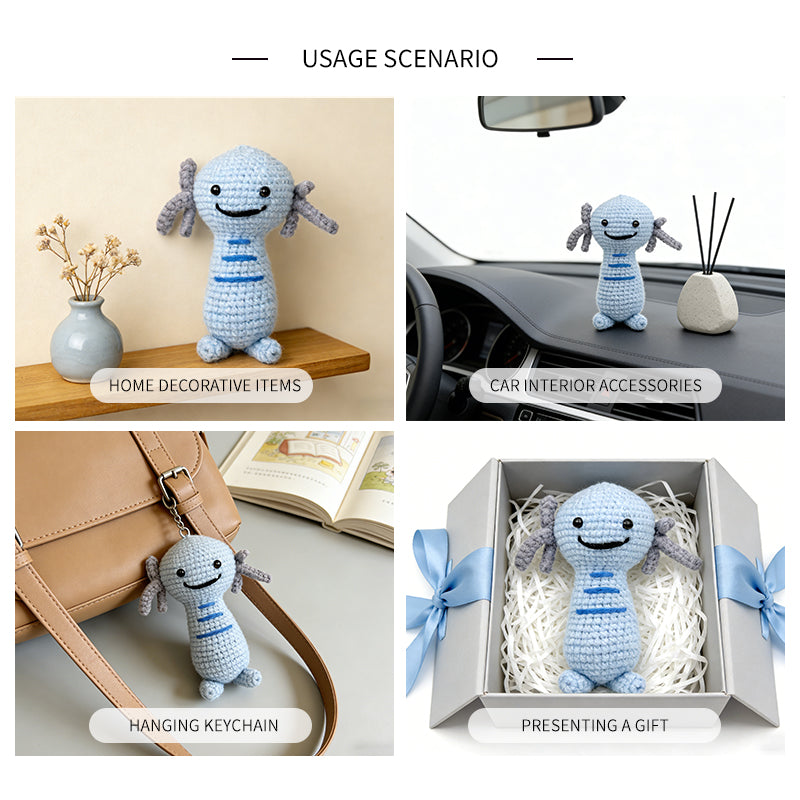 Handmade Crochet Axolotl Plush Toy
