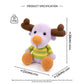 Handmade Crochet Moose Plush Toy - Colorful Amigurumi Woodland Baby Gift