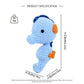 Crochet Seahorse Plush Toy, Handmade Blue Amigurumi Ocean Animal Doll Gift