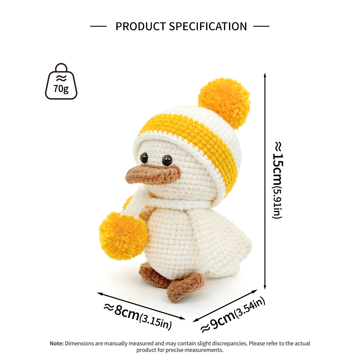 Matching Winter Duck Amigurumi Dolls - Cute Crochet Couple Plushies Gift