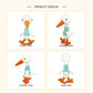 Crochet Stork Plush Toy, Handmade Amigurumi Bird Doll Gift