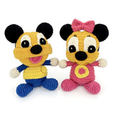 Crochet Mouse Plush Toy Set, Handmade Amigurumi Animal Dolls Gift